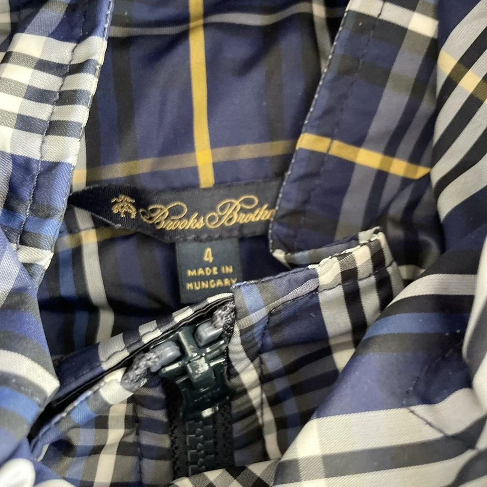 Brooks Brothers Womens Jacket Size 4 Blue Plaid Print - Picture 3 of 4